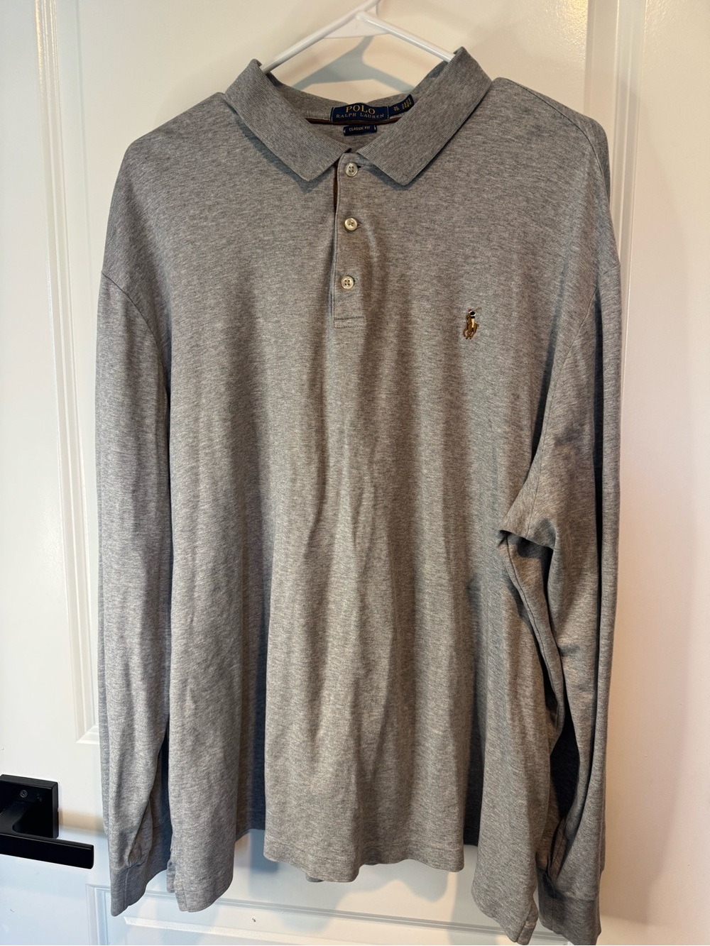 Polo by Ralph Lauren Heather Gray Long-Sleeve Polo